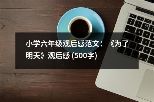 小學(xué)六年級(jí)觀后感范文：《為了明天》觀后感 (500字)