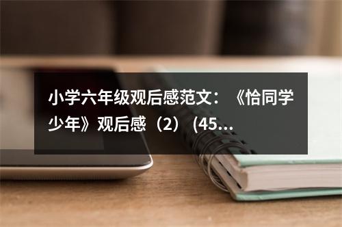 小學六年級觀后感范文：《恰同學少年》觀后感（2） (450字)