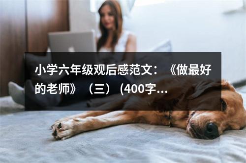 小學六年級觀后感范文：《做最好的老師》（三） (400字)