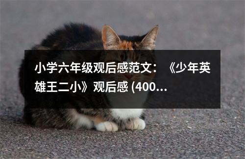 小學(xué)六年級(jí)觀后感范文：《少年英雄王二小》觀后感 (400字)