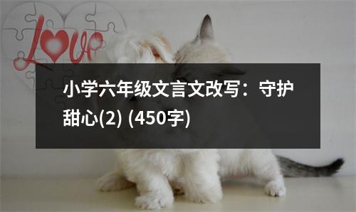 小學(xué)六年級文言文改寫：守護甜心(2) (450字)