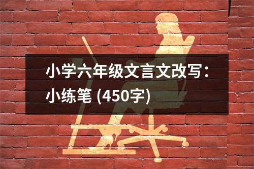 小學六年級文言文改寫：小練筆 (450字)