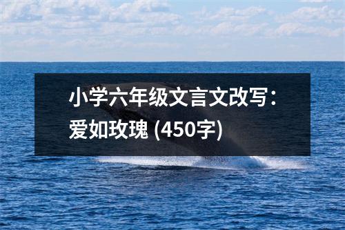 小學(xué)六年級文言文改寫：愛如玫瑰 (450字)