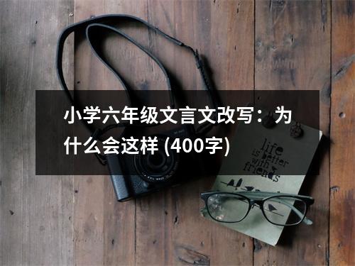 小學(xué)六年級(jí)文言文改寫：為什么會(huì)這樣 (400字)