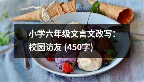 小學(xué)六年級文言文改寫：校園訪友 (450字)