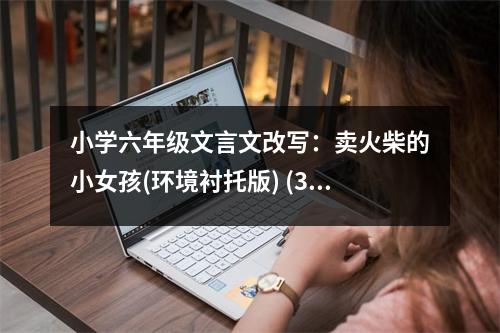 小學六年級文言文改寫：賣火柴的小女孩(環(huán)境襯托版) (300字)