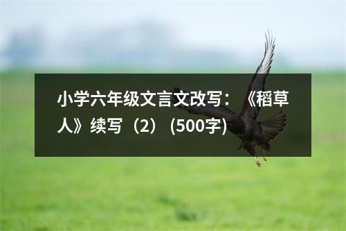 小學(xué)六年級(jí)文言文改寫：《稻草人》續(xù)寫（2） (500字)