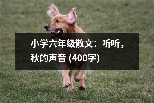 小學(xué)六年級散文：聽聽，秋的聲音 (400字)