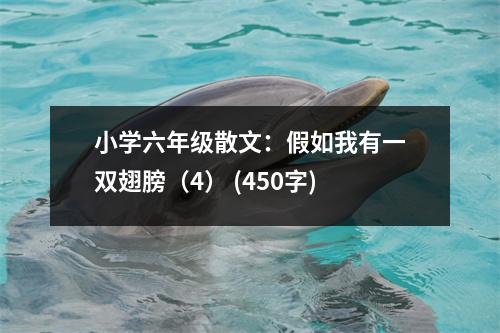 小學(xué)六年級散文：假如我有一雙翅膀（4） (450字)