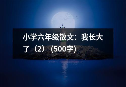 小學(xué)六年級散文：我長大了（2） (500字)