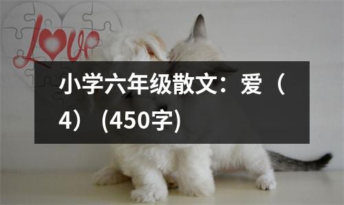 小學(xué)六年級散文：愛（4） (450字)