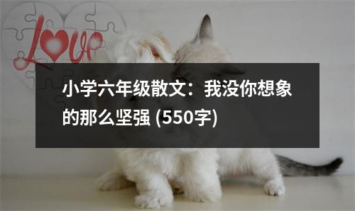小學(xué)六年級(jí)散文：我沒(méi)你想象的那么堅(jiān)強(qiáng) (550字)