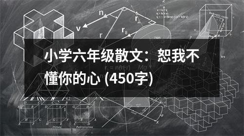 小學(xué)六年級散文：恕我不懂你的心 (450字)
