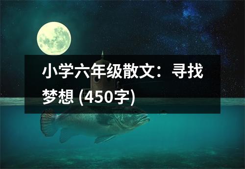 小學(xué)六年級(jí)散文：尋找夢(mèng)想 (450字)