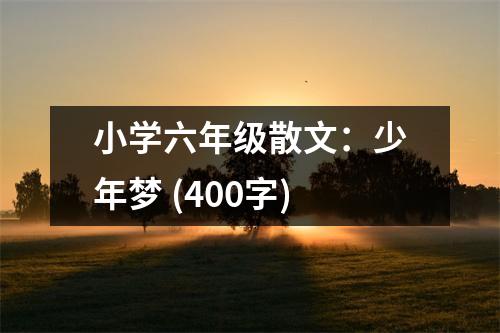 小學(xué)六年級(jí)散文：少年夢 (400字)