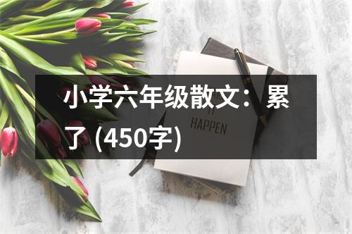 小學六年級散文：累了 (450字)