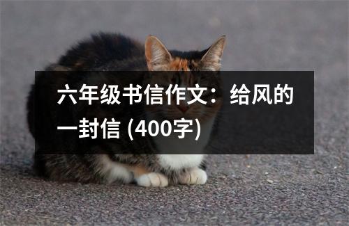 六年級書信作文：給風(fēng)的一封信 (400字)