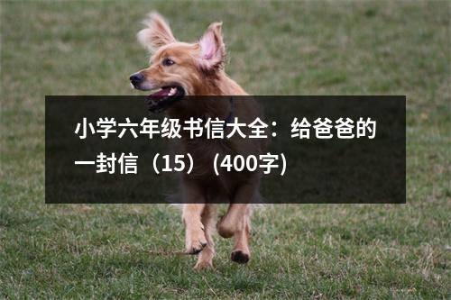 小學六年級書信大全：給爸爸的一封信（15） (400字)