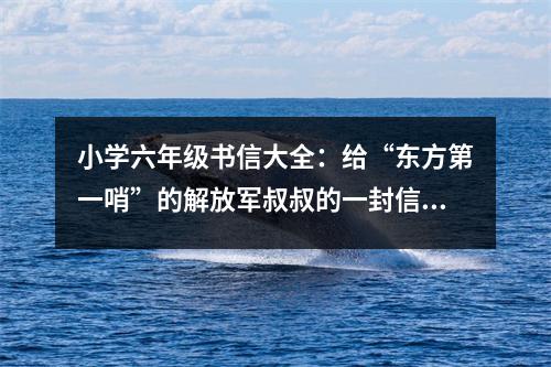 小學六年級書信大全：給“東方第一哨”的解放軍叔叔的一封信 (450字)
