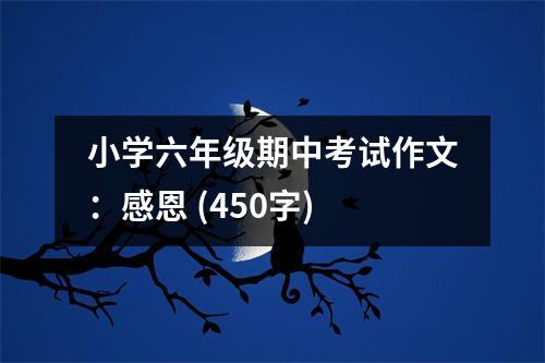 小學(xué)六年級(jí)期中考試作文：感恩 (450字)