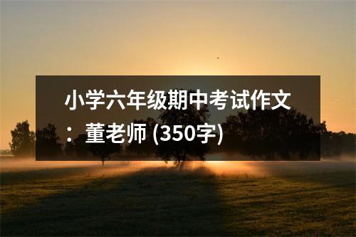 小學六年級期中考試作文：董老師 (350字)