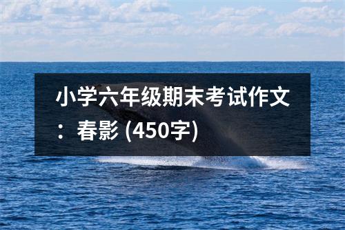 小學(xué)六年級期末考試作文：春影 (450字)