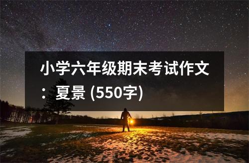 小學(xué)六年級(jí)期末考試作文：夏景 (550字)