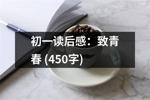 初一讀后感：致青春 (450字)