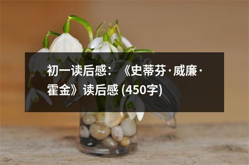 初一讀后感：《史蒂芬·威廉·霍金》讀后感 (450字)