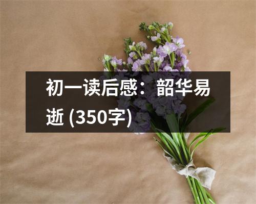 初一讀后感：韶華易逝 (350字)