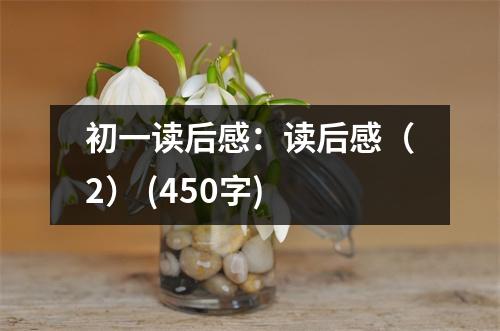 初一讀后感：讀后感（2） (450字)
