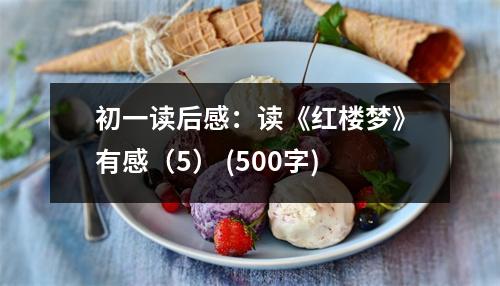 初一讀后感：讀《紅樓夢》有感（5） (500字)