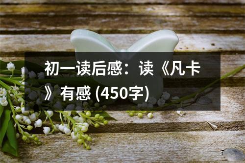 初一讀后感：讀《凡卡》有感 (450字)