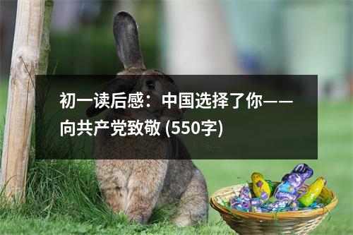 初一讀后感：中國選擇了你——向共產(chǎn)黨致敬 (550字)