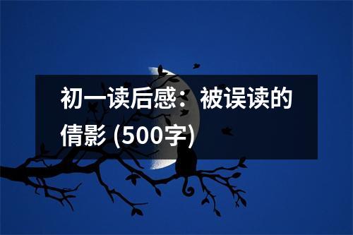 初一讀后感：被誤讀的倩影 (500字)