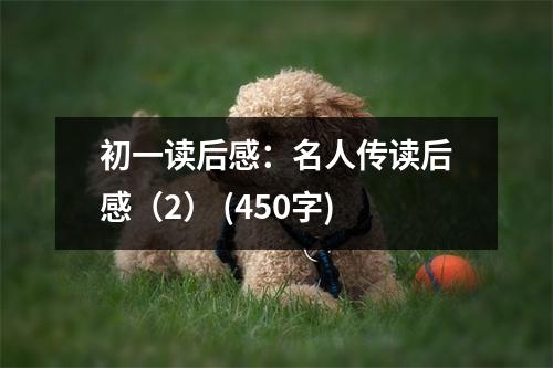 初一讀后感：名人傳讀后感（2） (450字)