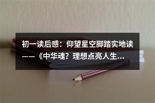 初一讀后感：仰望星空腳踏實(shí)地讀——《中華魂？理想點(diǎn)亮人生》有感 (500字)