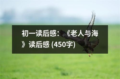 初一讀后感：《老人與海》讀后感 (450字)