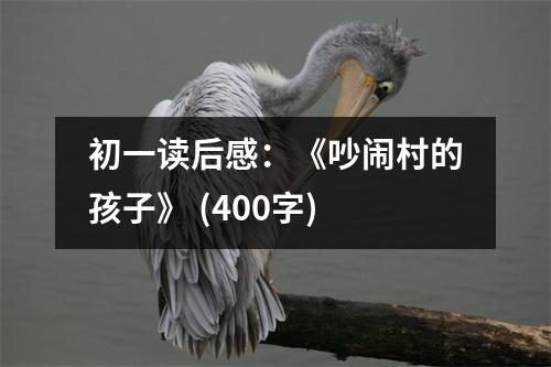 初一讀后感：《吵鬧村的孩子》 (400字)