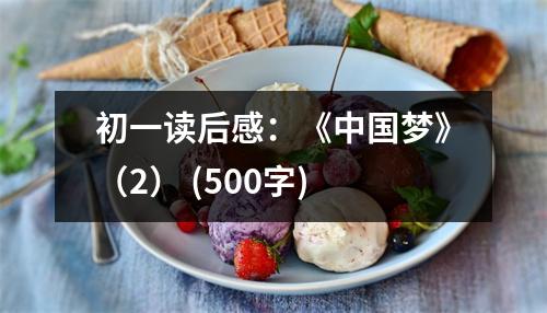 初一讀后感：《中國夢》（2） (500字)