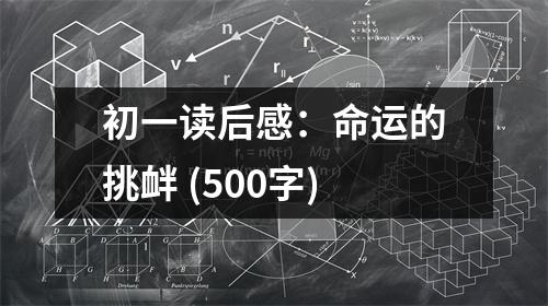初一讀后感：命運的挑釁 (500字)