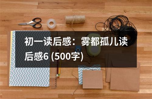 初一讀后感：霧都孤兒讀后感6 (500字)
