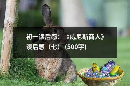 初一讀后感：《威尼斯商人》讀后感（七） (500字)