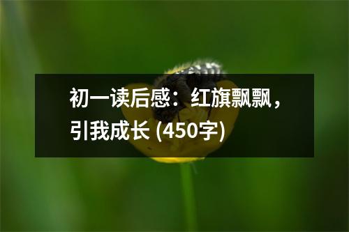 初一讀后感：紅旗飄飄，引我成長 (450字)