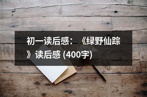 初一讀后感：《綠野仙蹤》讀后感 (400字)