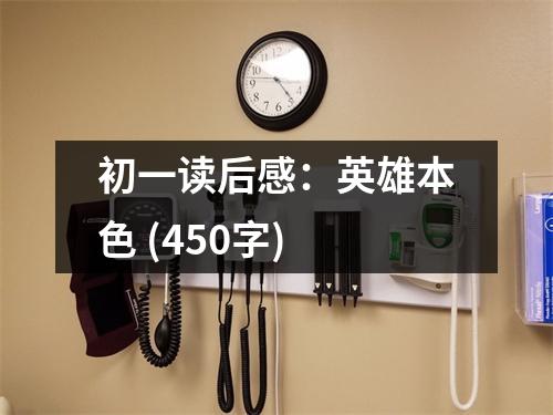 初一讀后感：英雄本色 (450字)