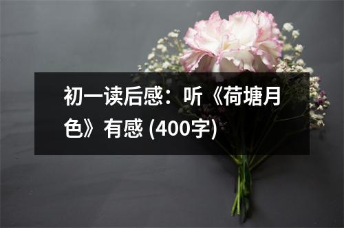 初一讀后感：聽《荷塘月色》有感 (400字)
