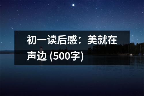 初一讀后感：美就在聲邊 (500字)