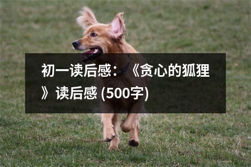 初一讀后感：《貪心的狐貍》讀后感 (500字)