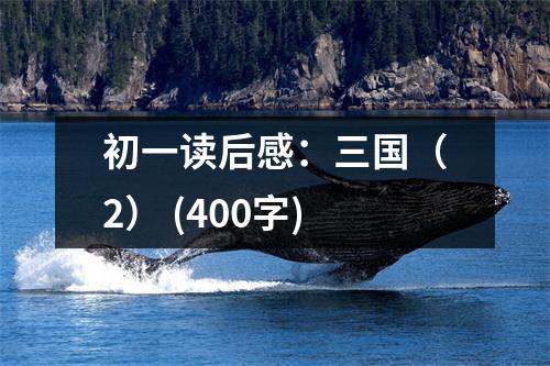初一讀后感：三國（2） (400字)